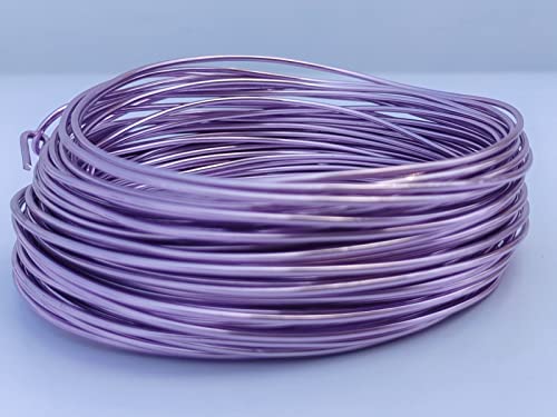 15 Gauge Anodized Aluminum Wire 49 Feet for Jewelry Making Craft DIY（1.5mm,Purple,41522） - color: Purple, size: 15 Gauge