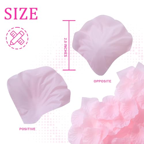 SITUMEIZI 1500PCS Pink Rose Petals Silk Rose Petals for Romantic Night for Her Set Wedding,Party,Proposal Anniversary Decorations - color: Pink, size: 1500