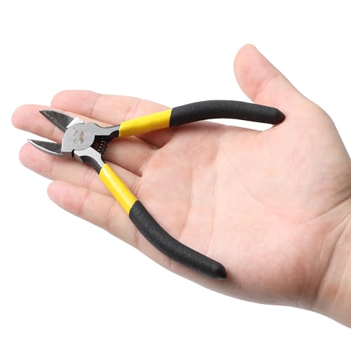 Mr. Pen- 5" Wire Cutters Bulk, 5 Pack, Precision Cutting Pliers | Ultra Sharp Wire Snips Wire Clippers, Diagonal Cutting Pliers for Jewelry Making Crafting, Wire Cutters Set - color: Yellow, Spring-loaded, size: 5 inch, 5 Pack