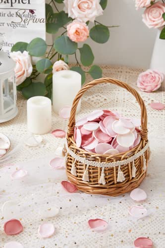 Serwalin 300Pcs Silk Rose Petals Flower Petals for Weddings Blush Pink Petals Fake Petals for Proposal Aisle Flower Girl Basket Bridal Shower Table Decor (3 Color Mixes) - color: Blush Pink, size: 300pcs