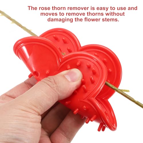 HARFINGTON 2pcs Rose Thorn Stripper Tool Set 4.7" PVC Flower Thorn Leaf Remover Flower Stem and Leaf Stripping for Gardening Home Florist Arrangement, Blue Red - color: Blue/Red