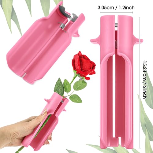 14 Pcs Mother's Day Rose Stripper Thorn Remover Tool Garden Pruning Shears Scissors Kit Leaf Stripping Tool Floral Gloves and Floral Tape Flower Stripper Kit Gift for Wedding Outdoor Gardening(Pink) - color: Pink