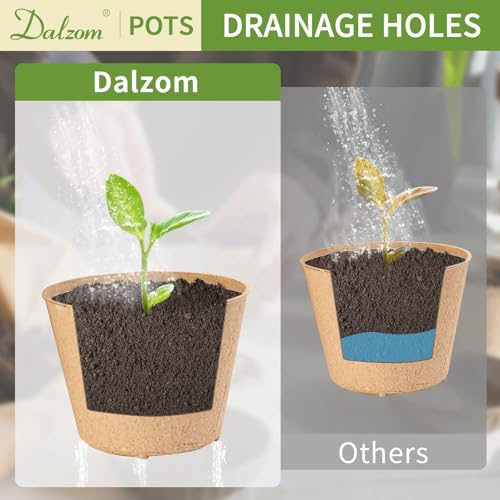 Dalzom® 60Pcs 4” Peat Pots with 60Pcs Plant Labels, Biodegradable Pots for Seedlings with Drainage Holes, Garden Plant Nursery Pots Seed Starting Trays - size: 4"