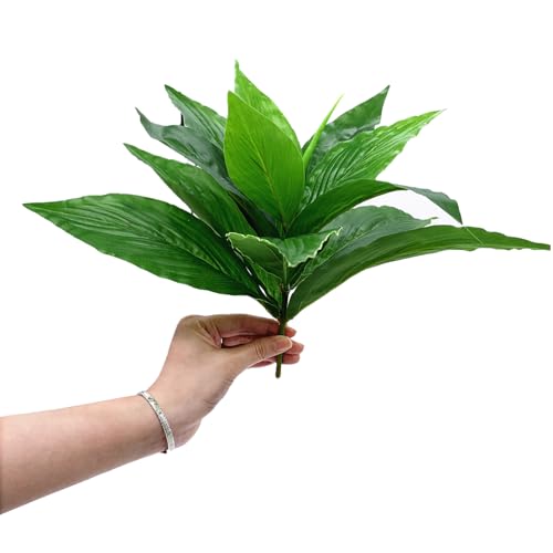 CATTREE Artificial Agave Plants Outdoor Fake Shrubs Faux Grass Plastic Leaves Greenery Bushes Plant for Home Decor Garden Wedding Party Decorations Indoor Yard UV Resistant Planter Filler Green 4 Pack - color: Agave Grass - Green 4 Pcs