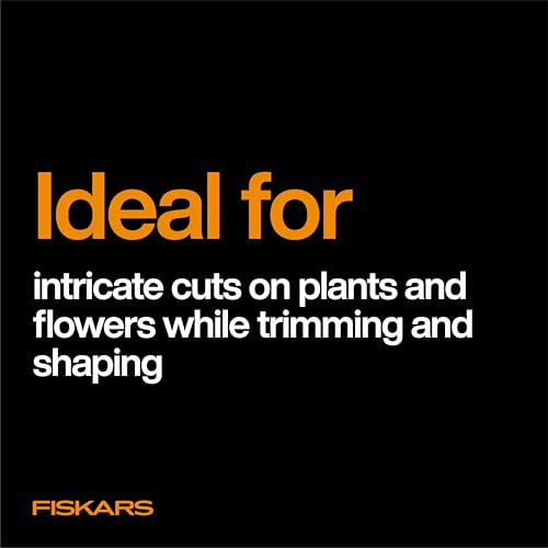 Fiskars Comfort Loop Pruning Snips, Garden Gifts for Women, Extra Large SoftGrip Handle, Yard and Garden Tools 7", Orange/Black - style: Micro-Tip Shears