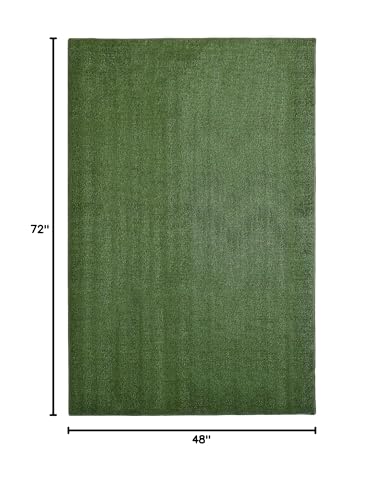 iCustomRug Synthetic Grass Rug – 4 x 6ft Lawn Green Turf Carpet for Patios, Yards, Boats, Camping – Indoor/Outdoor Use - color: Green, size: 4 x 6ft