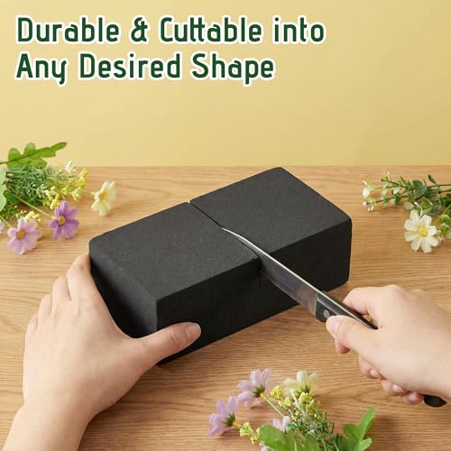 Max Shape Black Floral Foam Blocks for Artificial & Dried Flowers, Reusable Floral Foam Blocks, Water Resistant Flower Foam Blocks, Dry Floral Foams for Artificial Flowers (8, 5.51x3.15x1.77) - color: 8 Pack, size: 5.5x3.1x1.8"