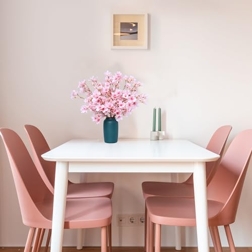 SITUMEIZI 6Pcs Artificial Cherry Blossom Branches Decor Fake Flowers Silk Spring Faux Flowers 16" Peach Bouquet for Home Wedding Bedroom Japanese Decoration DIY Table Centerpiece Arrangement(Pink) - color: 6pcs-pink, size: 16 Inches