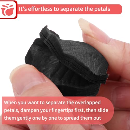1000 Pcs Artificial Fake Rose Petals,Flower Petals for Romantic Night, Engagement, Party, Wedding, Event Flower Decorations, in Bulk(Black) - color: Black, size: 1000Pcs