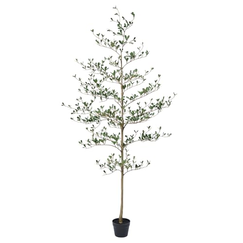 Verinatural Artificial Black Olive Tree 6ft - Shady Lady UV Resistant Faux Olive Trees Indoor Outdoor Decor - Modern Aesthetic Tall Fake Plants with Pot for Home Office Living Room Patio Floor, VN140 - size: 6ft