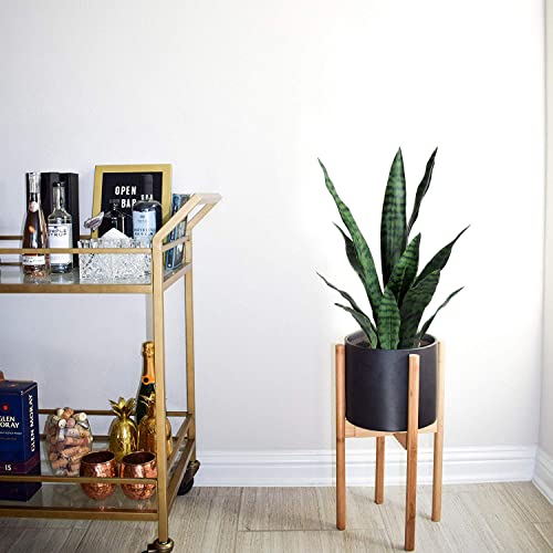 Beebel Artificial Snake Plant 22 Inch Fake Sansevieria Fake Agave Potted Plants Plastic Greenery for Home Garden Office Store Decoration 12 Leaves (Green) - color: Green