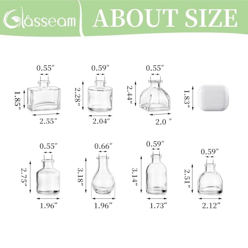 Glasseam Clear Glass Vases for Centerpieces: Mini Flower Vase Set 28Pcs Bud Vases in Bulk - Modern Small Vases for Home Room Wedding Party Dining Table Center Decor - size: 28Pcs-mini vases