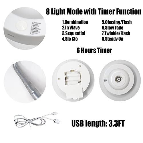 Bonsai Tree Light Silver Matte 20 Inches Artificial Tabletop Fairy Light Tree Lamp,Eight Lighting Modes,USB or Battery Operated with Timer,Decor of Bedroom,Living Room,Christmas (Warm White) - color: Silver