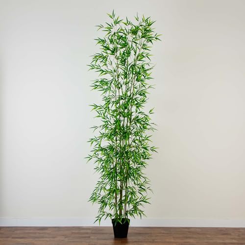 Nearly Natural 11ft. Artificial Green Bamboo Tree - size: 11ft