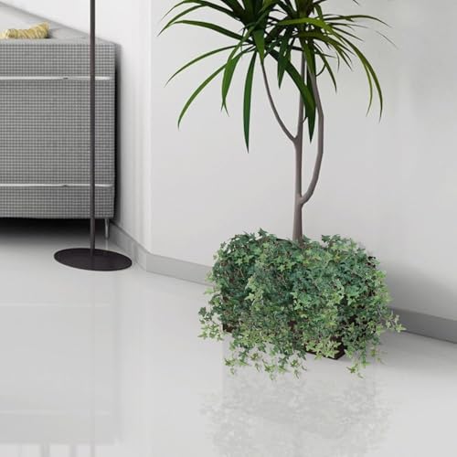 Larksilk 2-Pack 27" Artificial English Ivy Plants with 450 Leaves Each Realistic UV-Resistant Cascading Vines Faux Hanging Greenery for Outdoor Window Boxes, Planters, or Home Decor
