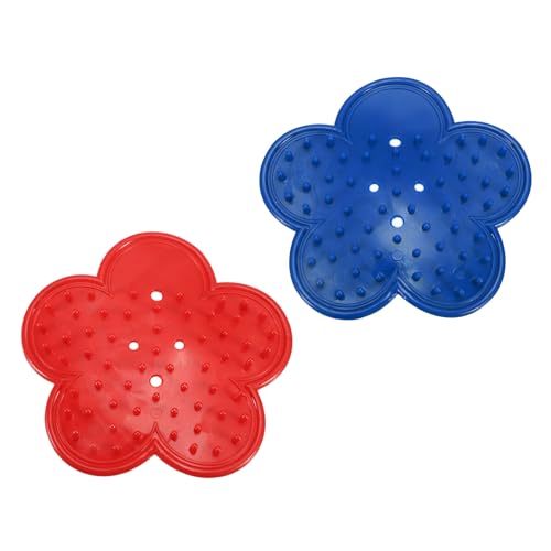 HARFINGTON 2pcs Rose Thorn Stripper Tool Set 4.7" PVC Flower Thorn Leaf Remover Flower Stem and Leaf Stripping for Gardening Home Florist Arrangement, Blue Red - color: Blue/Red