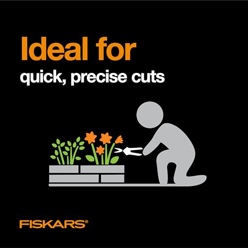 Fiskars 6" Pruning Scissors (2-Pack) for Flowers, Buds, Weeds and Small Plants, Garden Snips with Resin Resistant Nonstick Stainless Steel Blades, Gardening Trimmers with Comfortable Handle - style: Non-Stick Snips (2-Pack)