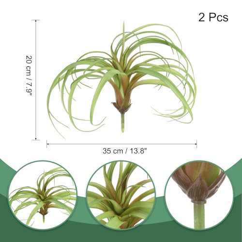 uxcell 1Pcs Artificial Succulent Plants Fake Pineapple Grass, 8 Inch Large Faux Succulents Unpotted Real Touch for DIY Home Wedding Garden Office Outdoor Floral Decoration, Green - color: Green