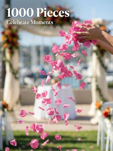 1000 Pcs Artificial Fake Rose Petals,Flower Petals for Romantic Night, Engagement, Party, Wedding, Event Flower Decorations, in Bulk(Pale Pink) - color: Pale Pink, size: 1000Pcs