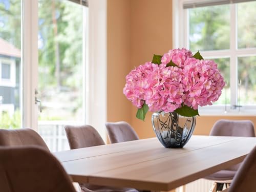 ZYTUYO 4PCS 20'' Bright Pink Real Touch Hydrangeas Latex Artificial Flowers for Baby Shower Birtiyday Wedding Pink Partry Flower Arrangeament Home Living Room Table Centerpiece - color: Pink