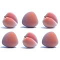 Vasefill Pack of 6 Artificial Peach Large Fake Fruits Six-Pieces Plastic Decorative Peaches Pink Fruit - color: Peach