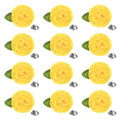 M METERXITY 12-Pack Lapel Pin for Men, Handmade Flower Brooch Button Pins for Men Suits, Formal Boutonnieres - color: Yellow