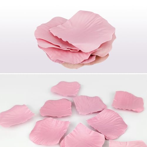 JHFGJGH 500 Pcs Exquisite Light Pink Rose Petals, Artificial Flower Petals for Weddings,Events Deco - color: Light Pink