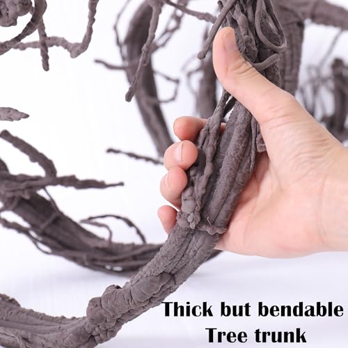 118" Flexible Large Artificial Fake Reptile Plants Tree Branches Twigs Cherry Blossom Liana Wall Hanging Wreath Trunk Stick Vines Garland Wedding Garden X'Mas Halloween Jungle Decoration - size: Large