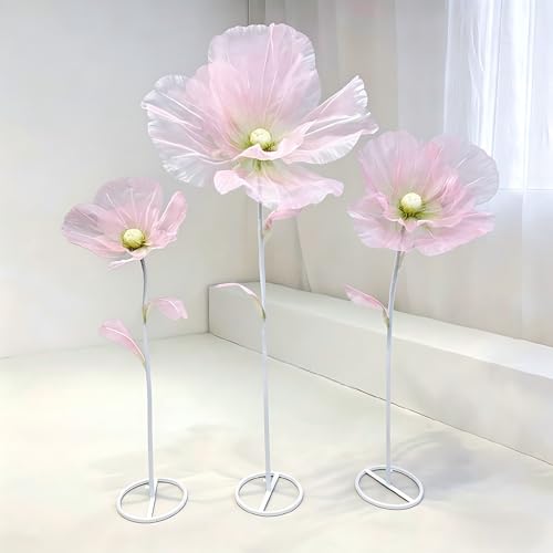 Giant Flower Decoration for Wedding Background, Party Decoration, Birthday Party, Photography Props, Shop Window Props, Banquet, Stage, Mall Display (Pink F) - color: Pink F