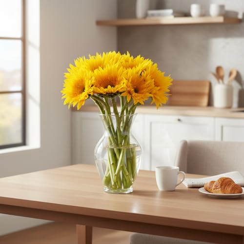 Stargazer Barn 10 Stem Starburst Panache Sunflower Bouquet - Fresh Cut Flower Delivery, Hand-Tied in the USA, Gift for Birthday, Anniversary, Sympathy or Home Decor - Vase Not Included - color: Seasonal