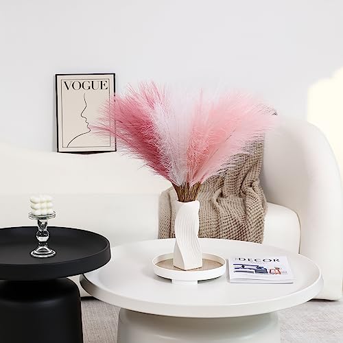 Wertuirk 30pcs Faux Pampas Grass - 24 Inch Pink Pampas Grass Home Decor, Artificial Colored Pompas Grass for Room Decor, Flower Arrangement, Wedding Centerpieces and Baby Shower Decorations - color: A Pink & White & Blush, size: 30 Pieces