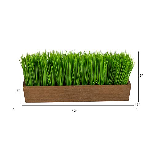 12in. Grass Artificial Plant in Decorative Planter