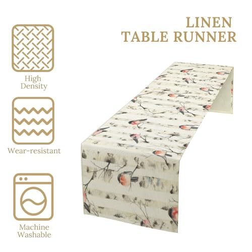 Birds Spring Table Runner, Colorful Birds Branches Seasonal Kitchen Dining Table Decoration for Home Party Decor 13x36 in - color: Bird_5, size: 13x36inch
