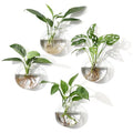 4Pcs Wall Hanging Planter Propagation Stations Glass Terrariums Vase for Hydroponics Plants, Bathroom, Home Office Living Room Decor Gift - size: 5.1"L x 2.4"W x 5"H