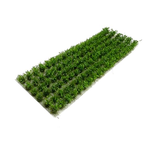 120 Pcs 8-Color Miniature Tea Garden Grass Tufts - Static Artificial Grass Plants for Diorama, Model Railway, Train Scene Decoration, Ages 14+ (0.8cm)(Spring Green) - color: Spring Green