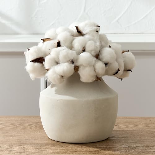 SIDUCAL Ceramic Decorative Flower Vase, 5.39 inch Pottery Farmhouse Rustic Vase, Small Terracotta Vases for Home Decor, Table, Living Room, Bathroom, Shelf, Mantel Decoration, Kiln-Fired White - color: 106-kiln-fired White
