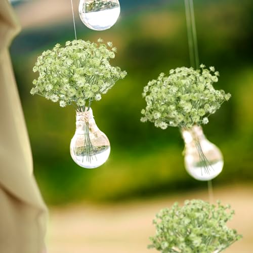 Green Babys Breath Artificial Flowers Bulk,18pcs Fake Gypsophila Realistic Babys Breath for St. Patrick's Day Wedding Arches Bouquets Table Centerpieces Home Decor - color: Green