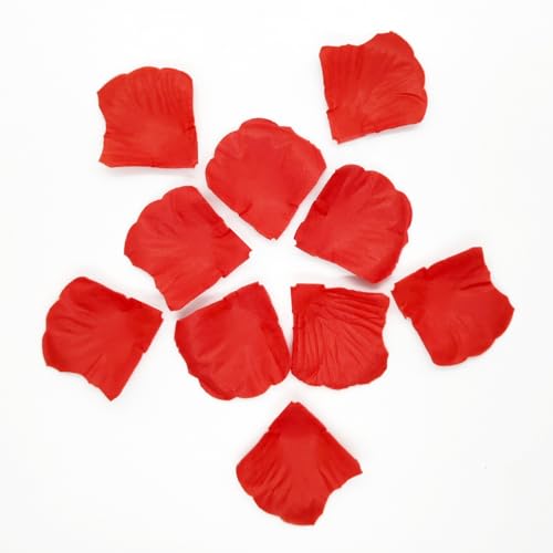 JHFGJGH 500 Pcs Exquisite Red Rose Petals, Artificial Flower Petals for Weddings,Events Deco - color: Red