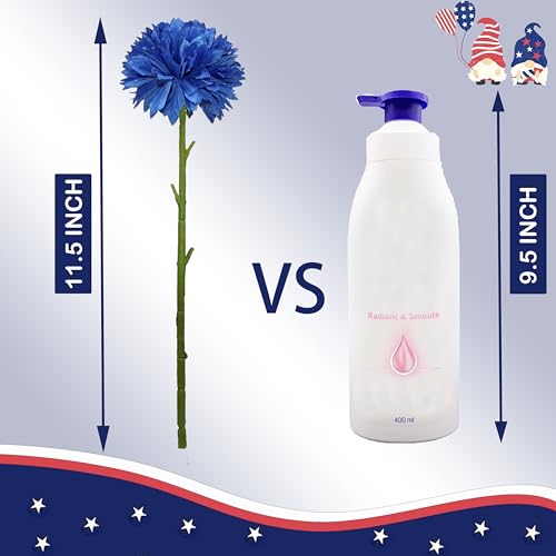 Tinsow 12 pcs Artificial Flower Patriotic Memorial Bouquet Red White and Blue Faux Ball Chrysanthemum Bouquet 4th of July Flowers Silk Flowers Arrangement for Home Party Centerpiece Vase Decor - color: Red, Blue, White