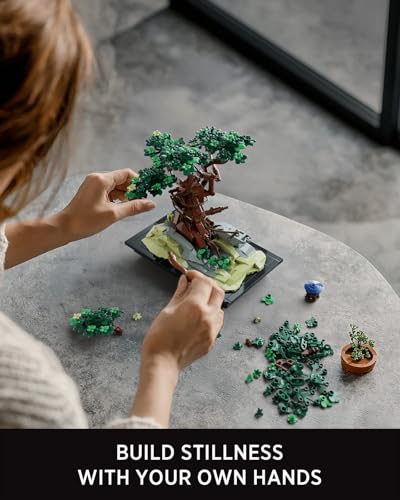 Nifeliz CHAN Bonsai Tree Building Set, Artificial Plant Model Toy for Desk or Home Decor, Peaceful Gift Idea for Adults and Nature Lovers (733 PCS, NF10322)