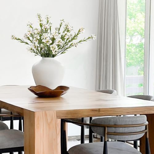 Melorca&Guilla Artificial Flowers for Decoration, 3Pcs 32inch White Wintersweet Fake Flowers,Faux Flowers for Vase,Wedding Party Kitchen Home Decorations (3, Spring Flowers) - color: Spring Flowers