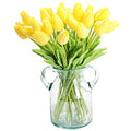 30 pcs Real-Touch Artificial Tulip Flowers Home Wedding Party Decor (Yellow) - color: Yellow