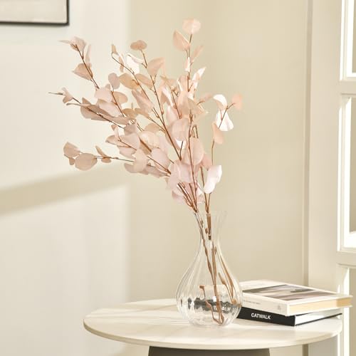 3 PCS Artificial Eucalyptus Stems Long 33" Fake Eucalyptus Leaves Branches for Vase Home Wedding Party Decorations, Light Purple - color: Light Purple*3