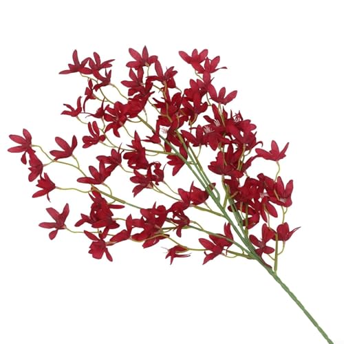 FABULETTA Artificial Flower Arrangement, Perfect for Weddings, Offices, and Living Rooms, (Burgundy) - color: Burgundy