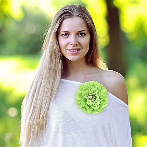 Lawie 20 Pack Colorful Artificial Fake Peony Flower Hair Clips Alligator Hair Barrette Floral Hair Pins for Clothes Wedding Party Silk Large Flower Cloth Peonies Headpieces Hair Accessories for Women
