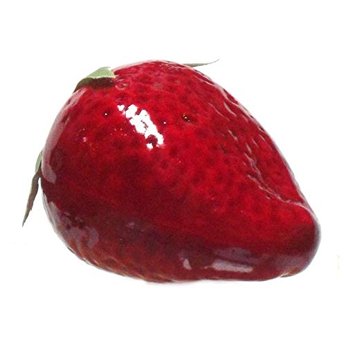 Vasefill Artificial Strawberry Fruit Pack of 6 Fake Fruits Six-Pieces Red Fresa Strawberries - color: Strawberry