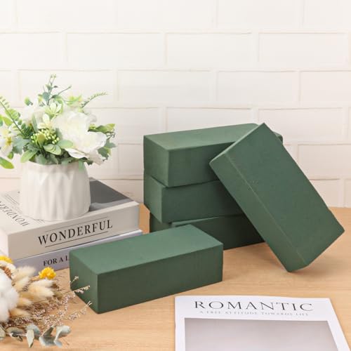 IHDYPPEW 16 PCS Green Floral Foam Blocks, 7.8"L x 2.4"W x 3.54"H Floral Foam for Flower Arrangements, Dry and Wet Florist Foam for Flowers, Flower Foam Bricks for Flowers Business, Outdoor, Weddings - size: 16 PCS 7.8 x 2.4 x 3.54 inch