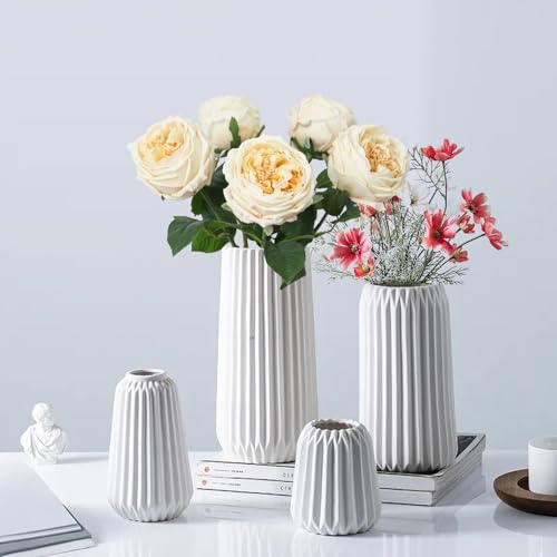 IPOPU 5PCS Real Touch Austin Roses Champagne Flowers Peony Artificial Flowers Fake Roses with Stems for Wedding Bouquet Party Home Decor(Champagne) - color: Champagne