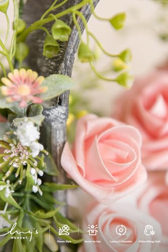 Ling's moment Artificial Flowers, 25Pcs 3" Roses in Shimmer Peach Shades, Realistic DIY Foam Floral Fill for Wedding Bouquets/Centerpieces, Outdoor Party Backdrops, Room/Table, Garden/Pot Decorations - color: Shades of Pink, size: 25Pcs