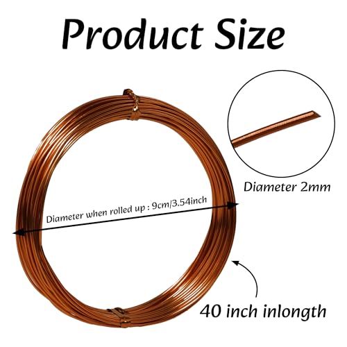 Aluminum Craft Wire, 33 Feet Bendable for Jewelry Making, Sculpting, Floral, Wreath, Crafting, Wire Wrapping, Beading Wire, Christmas Ornaments (Mocha Mousse, 18 Gauge) - color: Mocha Mousse, size: 18 Gauge
